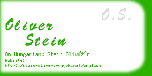 oliver stein business card